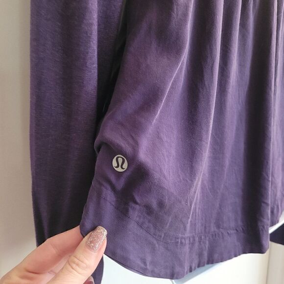 Lululemon Reversible Jacket INNER PEACE Fit & Flare Purple Yoga - Picture 10 of 16